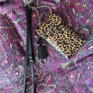 Kate Spade Leopard Print Crossbody Phone And Card Purse